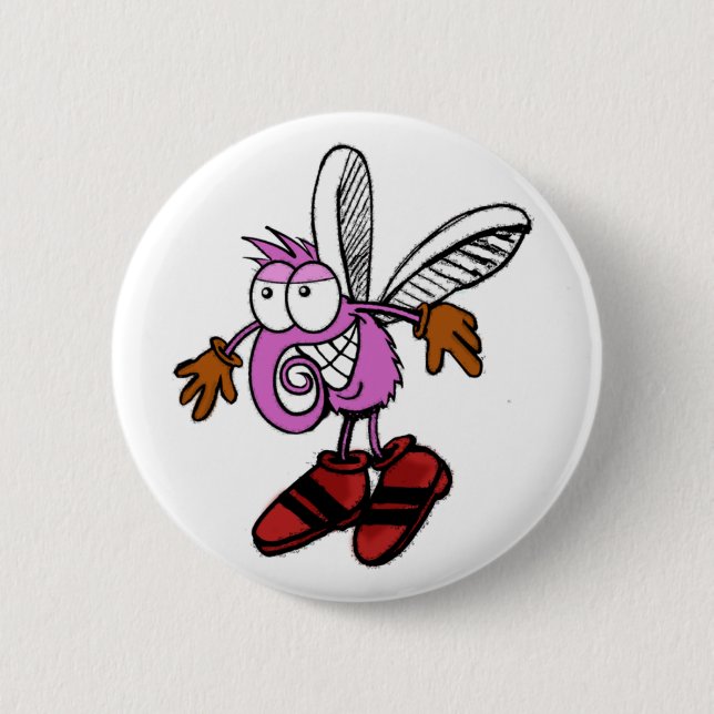 Mosquito 2 Inch Round Button (Front)