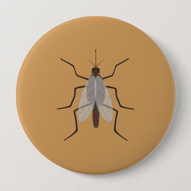 Mosquito 4 Inch Round Button (Front)
