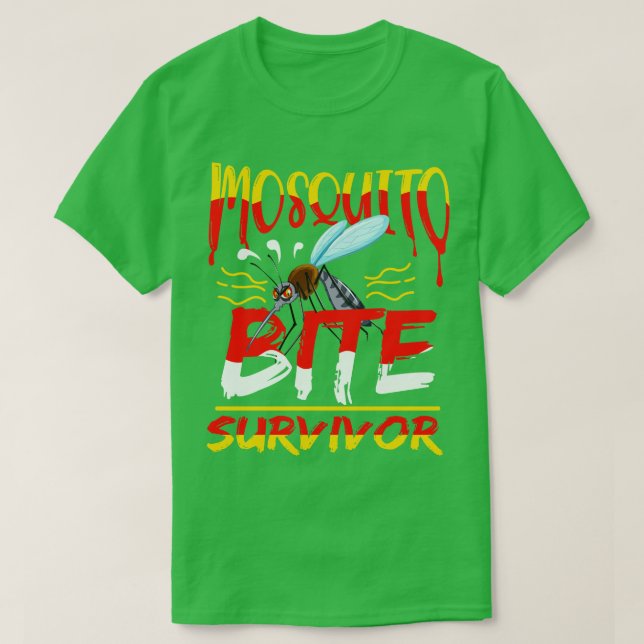 Mosquito Bite Survivor T-Shirt (Design Front)