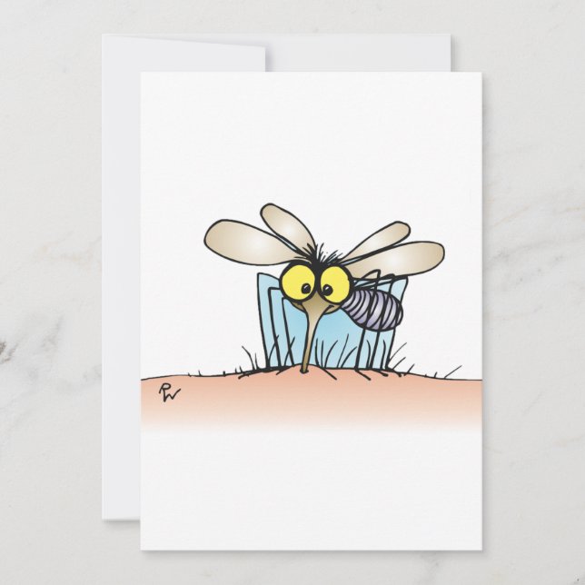 Mosquito Biting An Arm Invitations (Front)