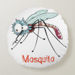 Mosquito cartoon round pillow<br><div class="desc">Mosquito cartoon
mosquito ,  cartoon ,  mosquito illustration ,  public domain clip art</div>
