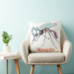 Mosquito cartoon throw pillow<br><div class="desc">Mosquito cartoon
mosquito ,  cartoon ,  mosquito illustration ,  public domain clip art</div>