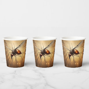 Mosquito Fractal Art,  Paper Cups