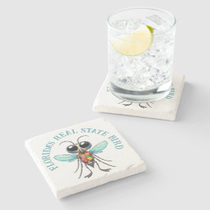 Mosquito in Tropical Shirt - can personalize Stone Coaster