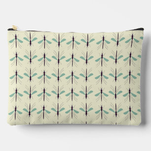 Mosquito pattern on light yellow accessory pouch