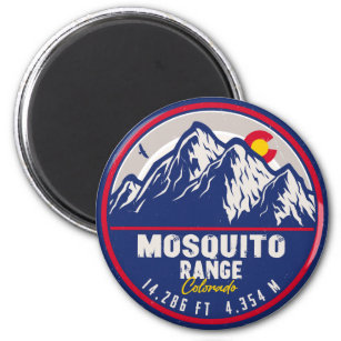 Mosquito Range Colorado Retro Sunset Souvenirs Magnet