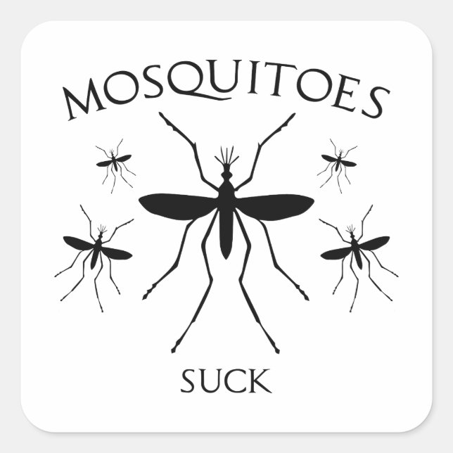 Mosquitoes Suck Square Sticker (Front)