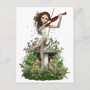 Moss Agate Fairy ~ Melody Postcard