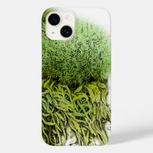 Moss drawing with overlay green iphone case