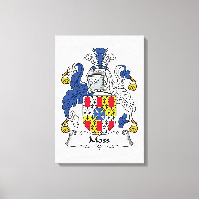 Moss Family Crest Canvas Print (Front)