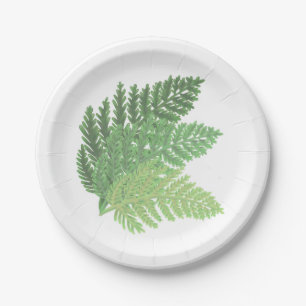 Moss Ferns Paper Plate