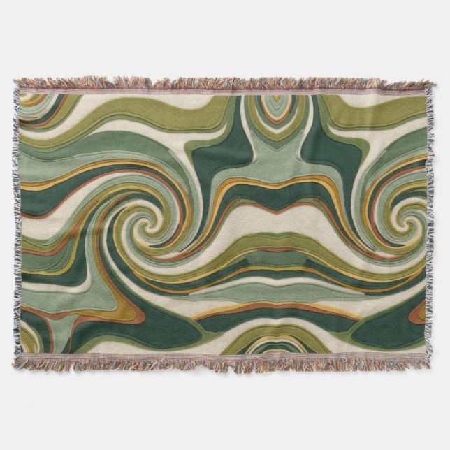 Moss Forest Vortex Blankets (Front)