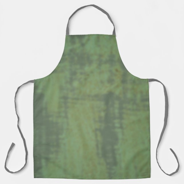 Moss Green Abstract Unisex Apron by Detailsavvy (Front)