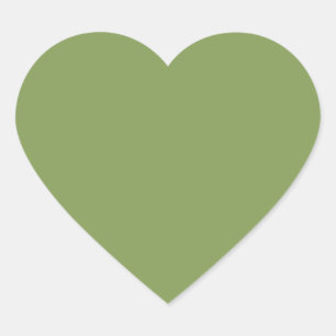 Moss Green Accent Background Colour Customize this Heart Sticker