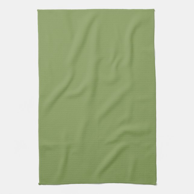 Moss Green Accent Background Colour Customize this Kitchen Towel (Vertical)
