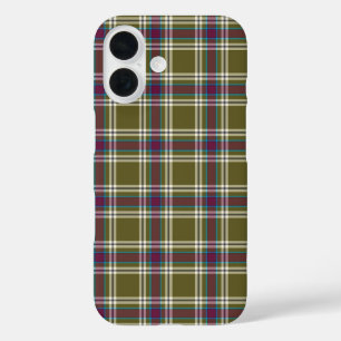 Moss Green and Purple Plaid iPhone 16 Case