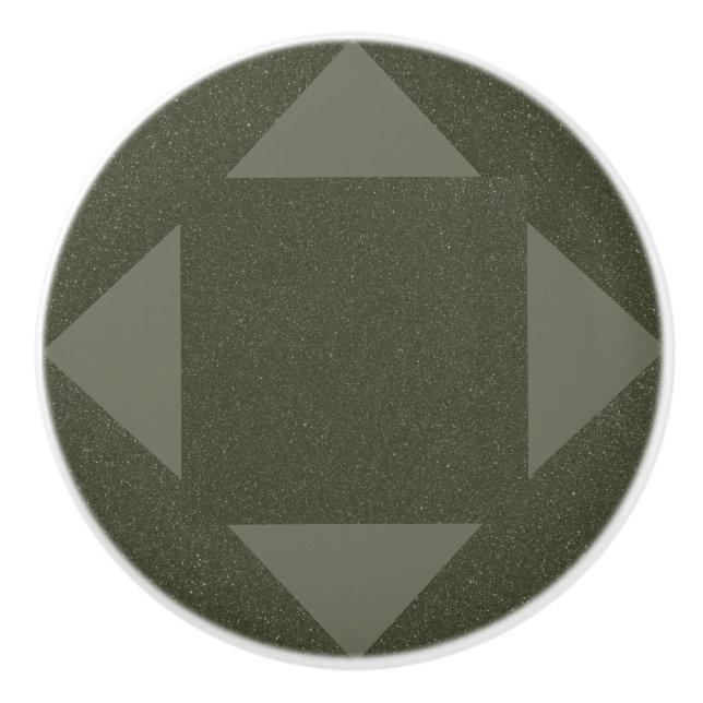 Moss Green Arrow Geometric Drawer Pull – Customize (Front)
