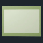 Moss Green Background Solid Colour Customize this Notepad<br><div class="desc">This custom stylish product in solid moss green colour background  for yourself or as a gift sure to make an impression in all occasions. Click on the "Customize it!" button to reveal tools to customize this product if you wish using a text editor and an image loader. 
 

Introducing</div>