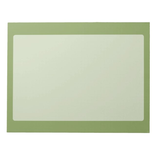 Moss Green Background Solid Colour Customize this Notepad (Front)