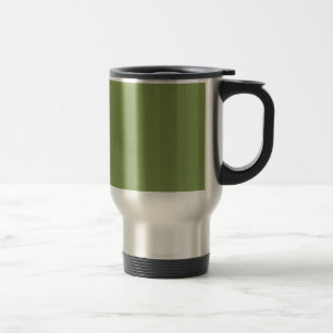 Moss Green Background Solid Colour Customize this Travel Mug