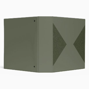 Moss Green Binder with Bold Triangle Art