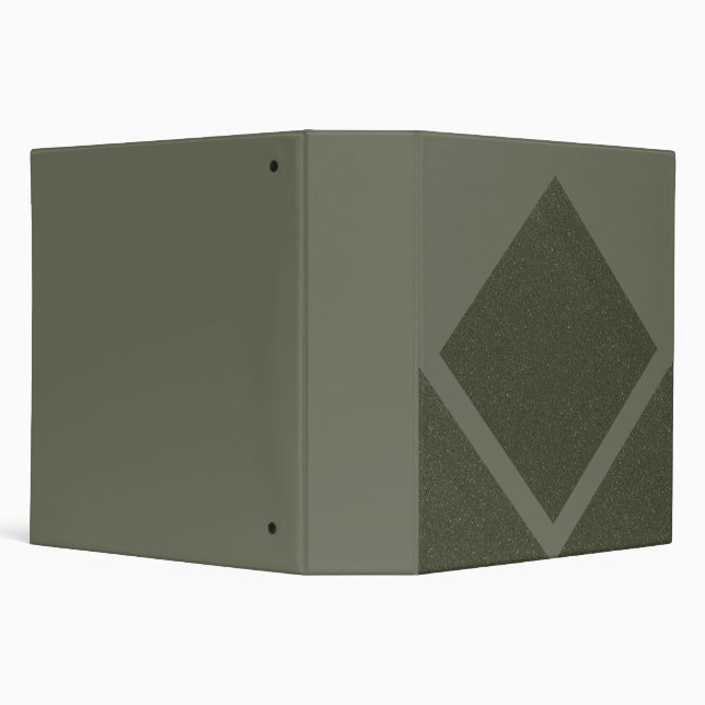 Moss Green Binder with Modern Diamond Print (Background)