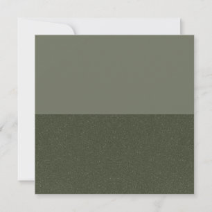 Moss Green Block Speckle Flat Note Card (Custom)