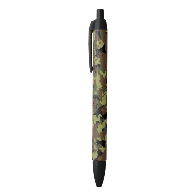 Moss Green Camo Black Ink Pen (Top (Vertical))