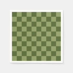 Moss Green Chequerboard Napkin
