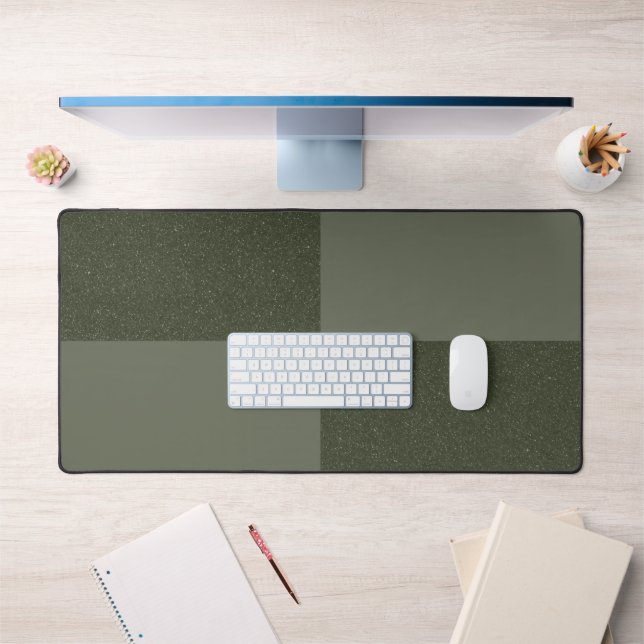 Moss Green Chequered Texture Desk Mat – Customizab (Office 1)