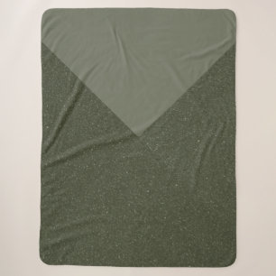 Moss Green Chevron Sherpa Blanket