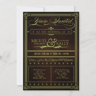 Moss Green & Chocolat do-it-yourself Faire-part de