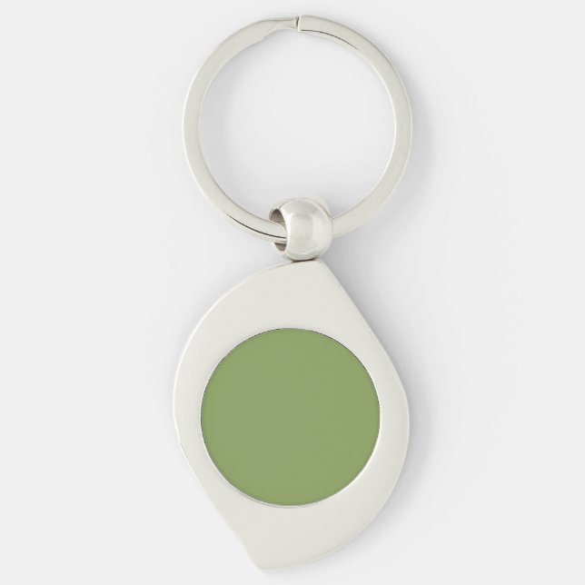 Moss Green Colour Customize this Keychain (Front)