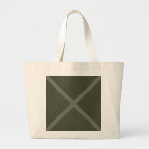 Moss Green Cross Design Tote Bag
