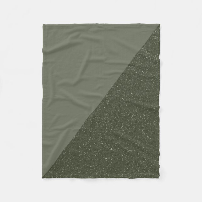 Moss Green Custom Fleece Blanket (Front)
