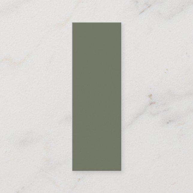 Moss Green Custom Minimalist Card Design (Front)