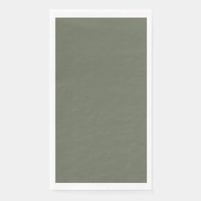 Moss Green Custom Paper Napkin – Customizable (Front)