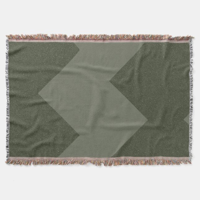 Moss Green Custom Throw Blanket (Front)