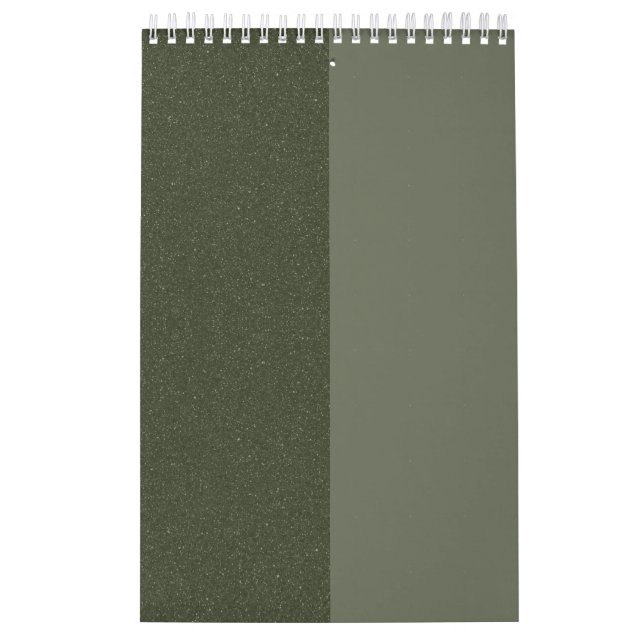 Moss Green Custom Wall Calendar (Cover)