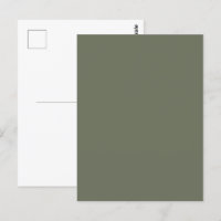 Moss Green Customizable Postcard