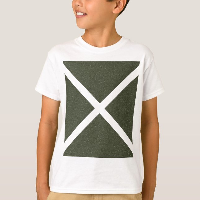 Moss Green Diagonal Cross Tee - T-Shirt (Front)