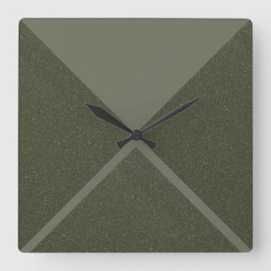Moss Green Diagonal X Wall Clock