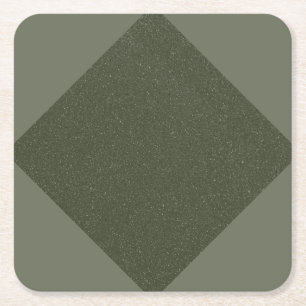 Moss Green Diamond Accent Paper Coaster