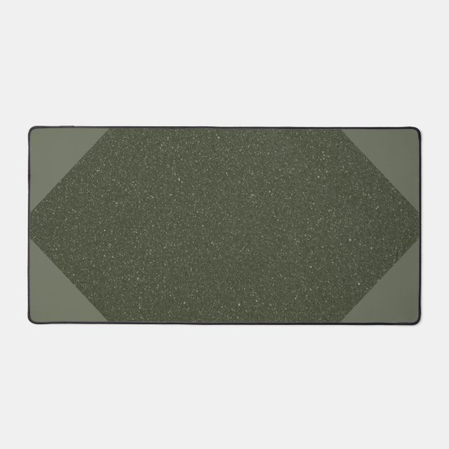 Moss Green Diamond Centre Desk Mat – Customizable (Front)