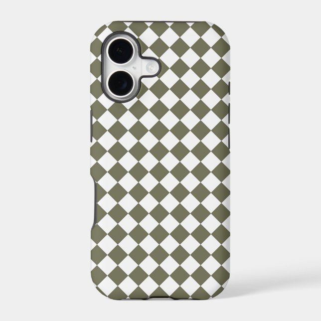 Moss Green Diamond Check pattern (Back)
