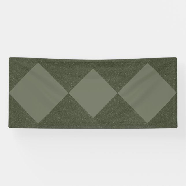 Moss Green Diamond Pattern Event Banner (Horizontal)