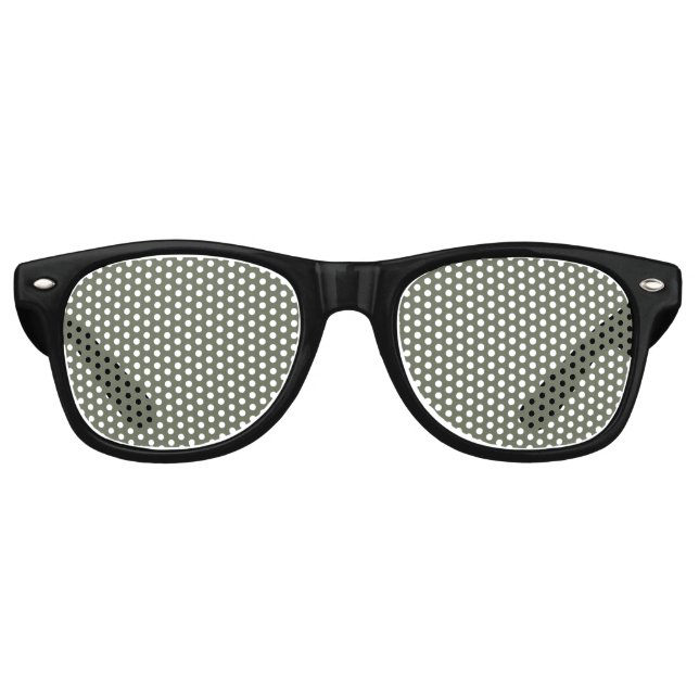 Moss Green Dot Party Sunglasses – Customizable (Front)