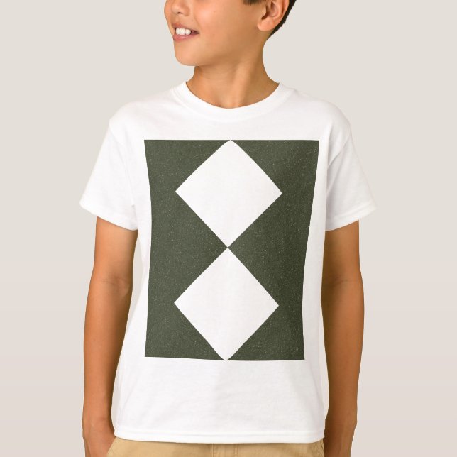Moss Green Double Diamond Kids Tee - T-Shirt (Front)