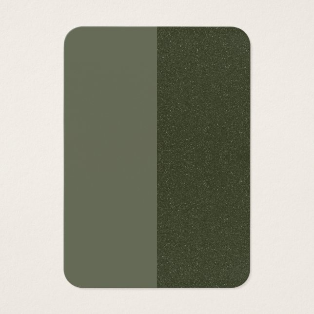 Moss Green Dual-Finish Bulk Profile Cards (Custom) (Front)