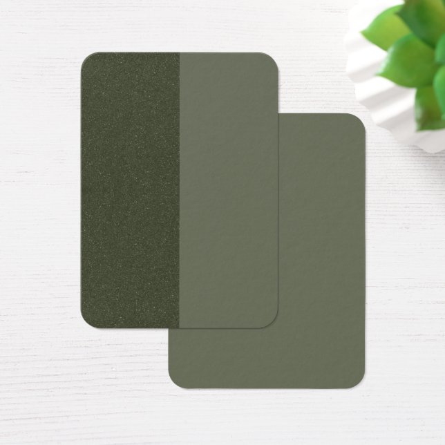 Moss Green Dual-Finish Custom Profile Card (Desk)